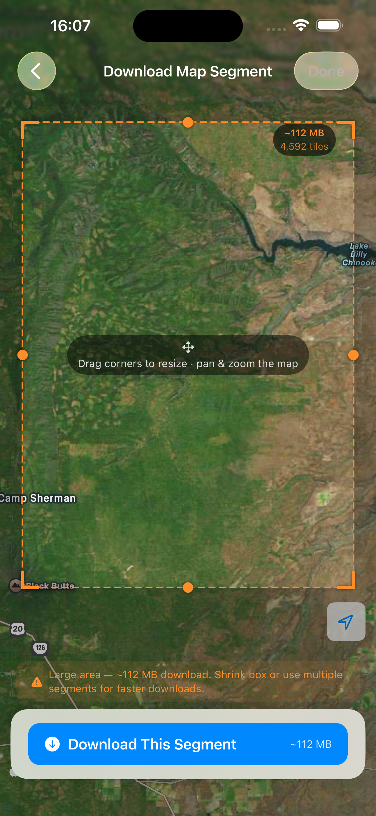 Offline map download